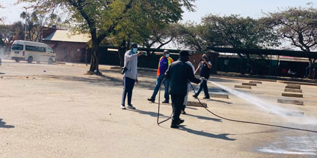 Decontamination of Mogwase Taxi Rank